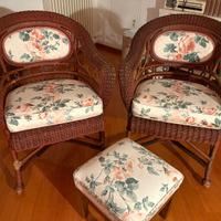 Salottino in rattan completo