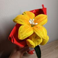 Bouquet fiori in ciniglia 