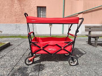 Carrello pieghevole FUXTEC rosso con tettuccio