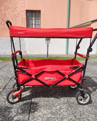 Carrello pieghevole FUXTEC rosso con tettuccio