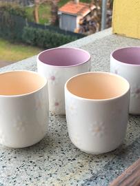 4 tazzine  in ceramica