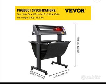 VEVOR Plotter da Taglio Vinile Semiautomatica 