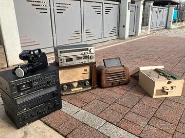 Radio vintag antiche videocamera stereo