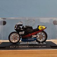 ELF-2 Honda Ron Haslam 1985 modellino moto GP