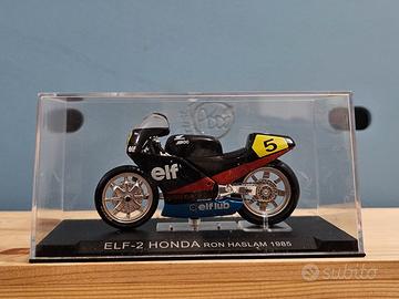 ELF-2 Honda Ron Haslam 1985 modellino moto GP