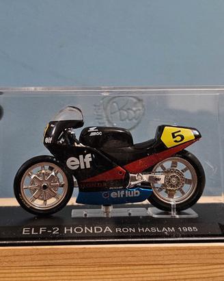 ELF-2 Honda Ron Haslam 1985 modellino moto GP