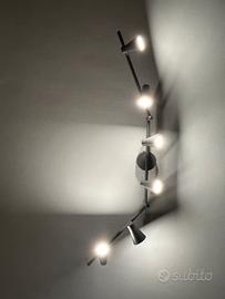 Lampadario 6 faretti + 5 di ricambio