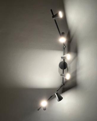 Lampadario 6 faretti + 5 di ricambio