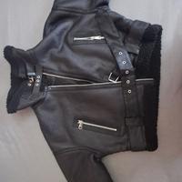 giubbotto felpato pelle