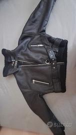 giubbotto felpato pelle