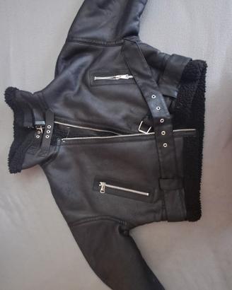 giubbotto felpato pelle