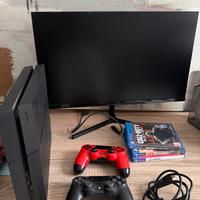 PS4 500GB + Monitor Mi 23,8” + 2 pad + 3 giochi