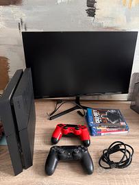 PS4 500GB + Monitor Mi 23,8” + 2 pad + 3 giochi
