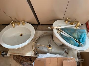 Lavandino vintage rubinetteria accessori bagno