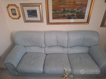 divano+2 poltrone in pelle