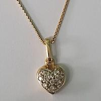 GIROCOLLO CON CIONDOLO IN ORO 750 E DIAMANTINI