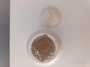 Porfacandele/bruciatore di essenze in ceramica