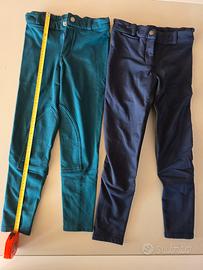 coppia pantaloni felpati equitazione