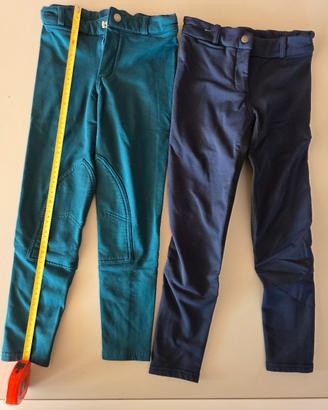 coppia pantaloni felpati equitazione