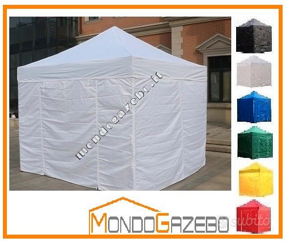 Gazebo da Giardino 3x4 m ALU PREMIUM con copertura del tetto impermeabile ca. 220 g/m² - 4 pareti laterali grigio chiaro - profilo da ca. 9x9 cm