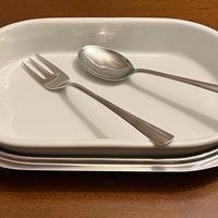 Pirofila ovale da portata con vassoio in acciaio