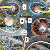 Cerchioni a raggi moto d'epoca