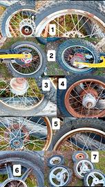 Cerchioni a raggi moto d'epoca