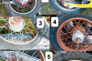 Cerchioni a raggi moto d'epoca