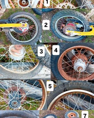 Cerchioni a raggi moto d'epoca