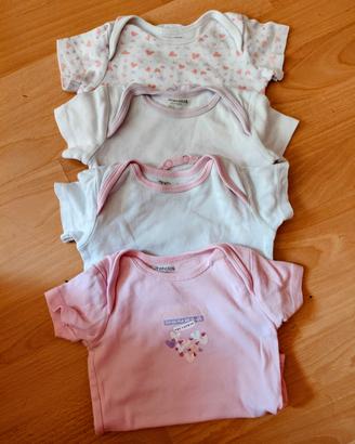 Lotto di 4 body Prenatal 9/12 mesi estivi