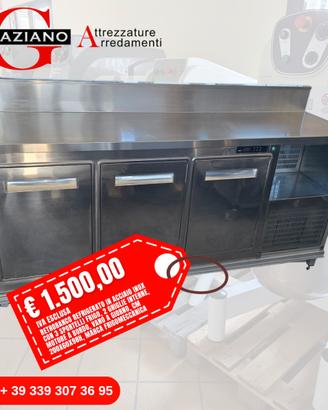 RETROBANCO REFRIGERATO inox 200 cm FRIGOMECCANICA