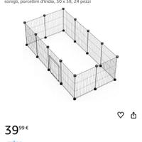 Recinto modulare per piccoli animali con porta