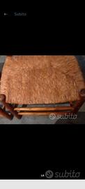 Coppia sedie legno impagliate VINTAGE
