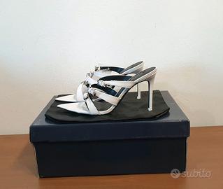 Sandali con tacco e cinturino, bianco, H&M, n.42