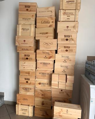 Cassette di vino in legno