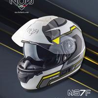 CASCO INTEGRALE MOTO NOS NS7F GIALLO FIBRA VETRO
