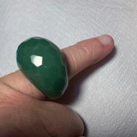 Anello di giada verde con certificato