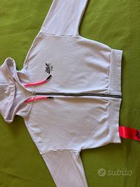 Felpa bianca DAJE con cappuccio