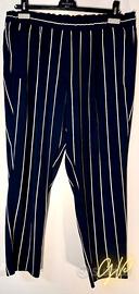 Pantaloni blu a righe bianche H&M Donna - 44