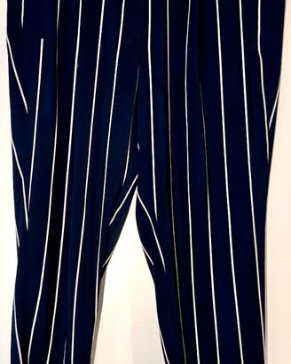 Pantaloni blu a righe bianche H&M Donna - 44