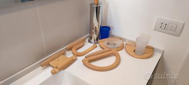 accessori bagno in legno di acero 