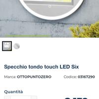 specchio retroilluminato