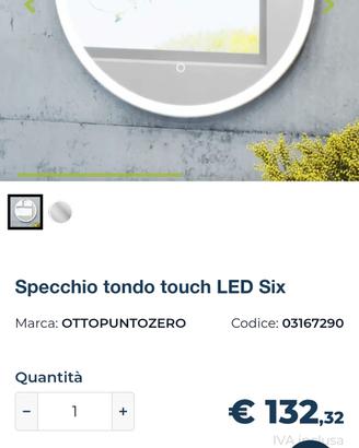 specchio retroilluminato