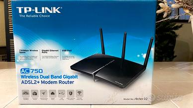 Modem Router Gigabit ADSL2+ Wireless AC750 TP-LINK