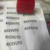 timbro fotosensibile RICEVUTO MISURE 13x33