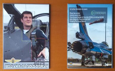175 - DEPLIANT + SEGNALIBRO BELGIAN AIR FORCE F16
