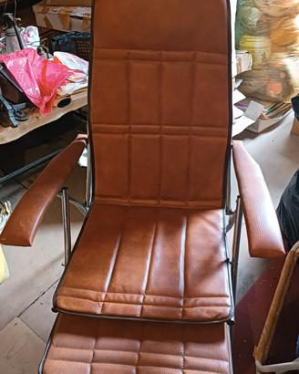 sdraio vintage anni 70 Maule Marga reclinabile 