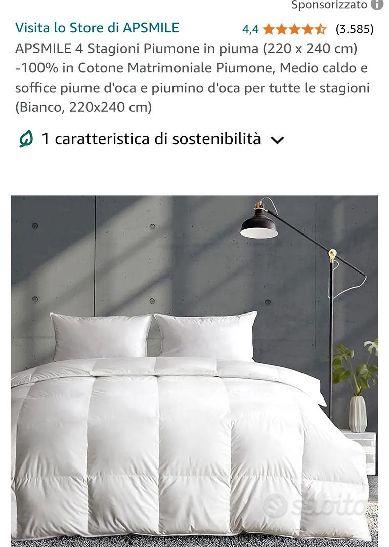 APSMILE 4 Stagioni Piumone in piuma 220 x 240 cm Arredamento e Casalinghi In vendita a Vicenza