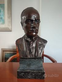 Busto Mussolini - bronzo,  base in marmo  1925