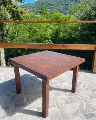 Tavolo in legno 60x60cm per esterno/interno